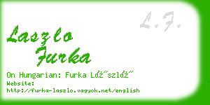 laszlo furka business card